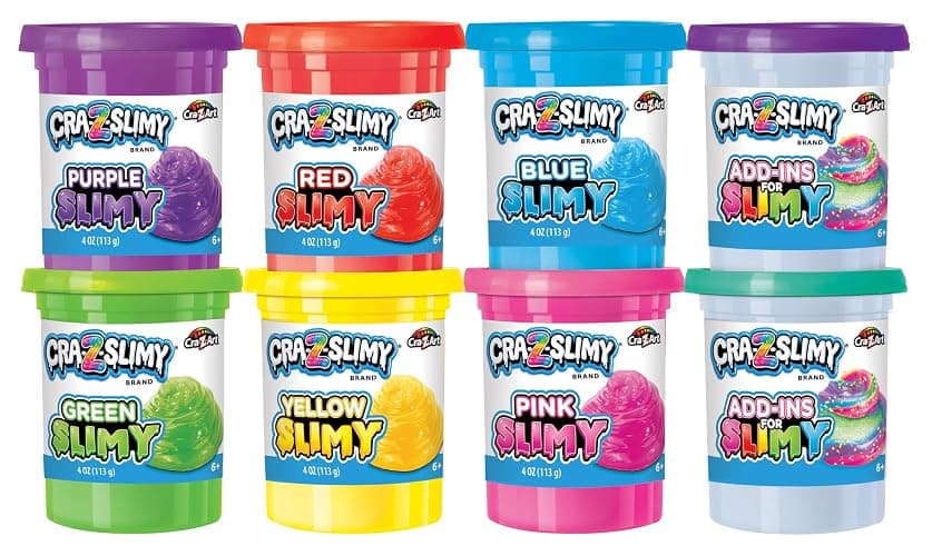 CRA-Z-Slimy Bold & Brite 8 Count, Stretchy & Colorful Premade Slime Collection, Ages 6 and Up thumbnail 3