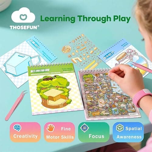3D Sticker Scene Book for Adults & Kids, 20 DIY House Stickers Therapy - Make Your Own House Room Landscape Scenes Fun Gift Idea for Girls thumbnail 6