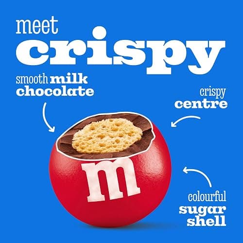 M&M's Crispy Milk Chocolate Sweets Bulk Sharing Snacks Party Bag 675g | Classic Milk Chocolate with Crunchy Centre Sweets, Bulk Sweets Bag, Crispy Chocolate Ideal Snacking & Treats thumbnail 5
