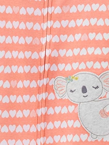 Simple Joys by Carter's Girls' 3-Pack Snug Fit Footed Cotton Pajamas thumbnail 4