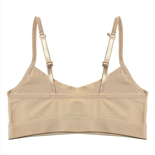 Popular Girls Padded Training Bra Pack – Crop Cami Training Bras for Girls. Seamless Bra Design with Removable Padding thumbnail 2