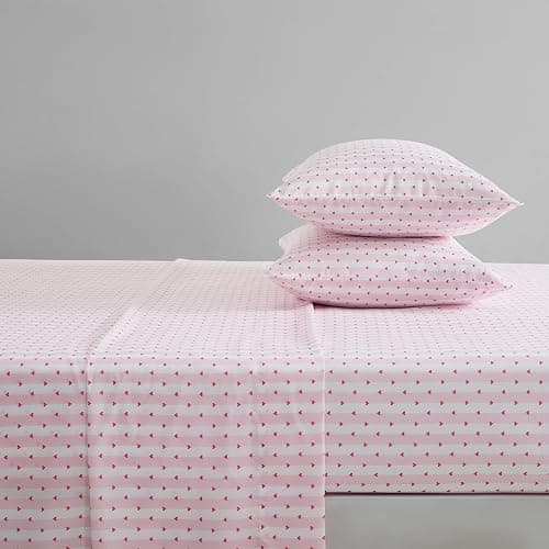Betsey Johnson - Twin XL Bed Sheets, Soft Bedding with Matching Pillowcase, Fade & Wrinkle Resistant, Lightweight for Year Round Use, Dorm Essentials (Wonderland Stripe Pink) thumbnail 4