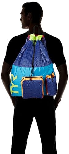 TYR Big Mesh Mummy Backpack Mesh Bag - Blue/Yellow, No Size thumbnail 2