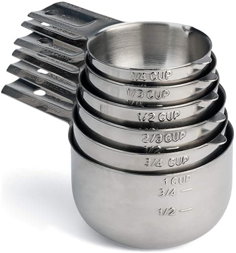 Hudson Essentials Stainless Steel Measuring Cups Set (6 Piece Set) - Image 1