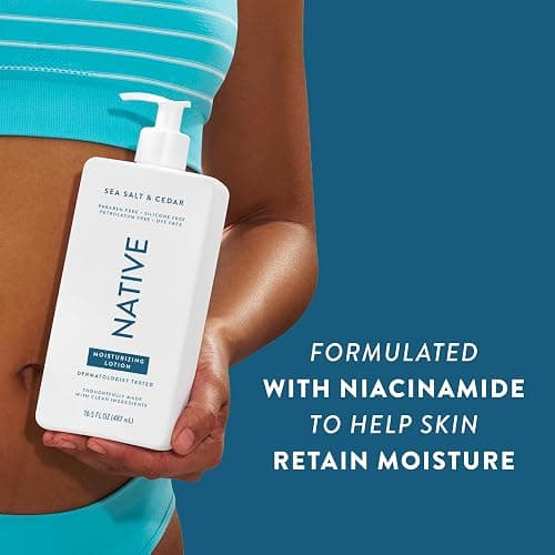 Native Body Lotion Contains Naturally Derived Plant-Based Moisturizers for Women and Men | Restores Dry Skin, Sea Salt & Cedar, 16.5 fl oz thumbnail 9