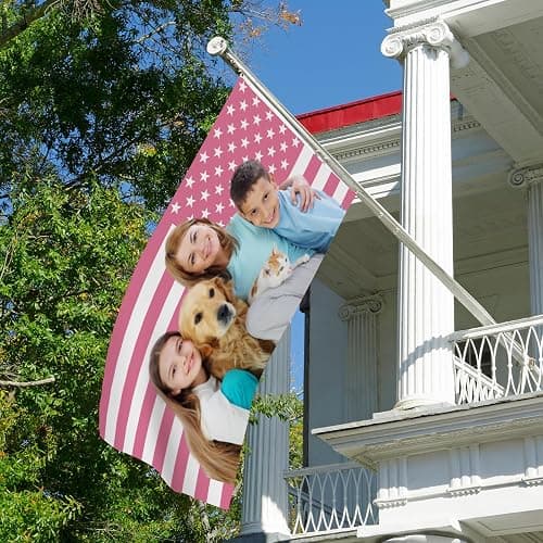 Custom Pink America Flag 3X5 Ft Personalized Flags Design Your Image Funny Customized Flag Living Room, Bedroom Outdoors Garden Flags thumbnail 4