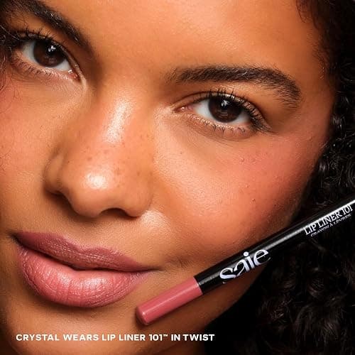 Saie Lip Liner 101 - Lip Pencil Made with a Creamy, Soft Matte Formula for a Naturally Framed or Fully Filled Look - Supercharged with Shea Butter & Jojoba Oil - Twist (.05 oz) thumbnail 2