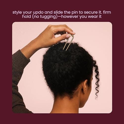 Cobana French Hair Pin – Gold Metal Hair Accessory for Buns, Twists & Updos – Hair Pin for Thick Hair – Sleek, Durable Styling Clip for Women thumbnail 7