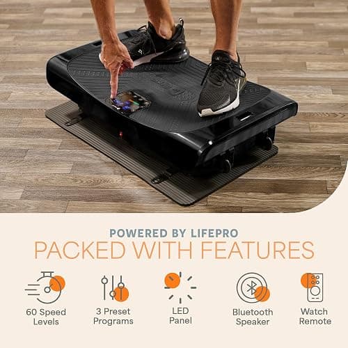 Lifepro Vibration Plate Machines – Full Body Workout, Recovery & Lymphatic Drainage with 4D Motion, Silent Operation, Joint Support, & Triple Motor Technology for Circulation, Fat Burn & Toning thumbnail 5
