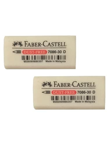 Faber-Castell Pencil Eraser, Extra Soft, Dust Free, Clean Erasing, Excellent, Minimal Crumbling, Pack of 5 (4 x 1.9 x 1.2 cm) thumbnail 5
