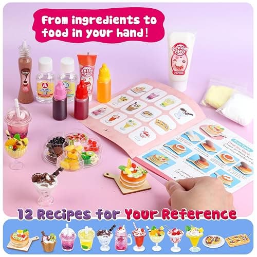 12 Making Miniature Food Toys Set, DIY, Resin Play, NOT Edible, Kitchen Mini Pretend Play Food Set for Kids Age 8-13, Birthday for Girls, 8 9 10, Make Your Food thumbnail 5