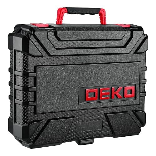 DEKOPRO Drill Set: Tool Set with 8V Red Cordless Drill, Home Tool Kit with Drill, Hand Tool Kits for Women 126 Piece thumbnail 6