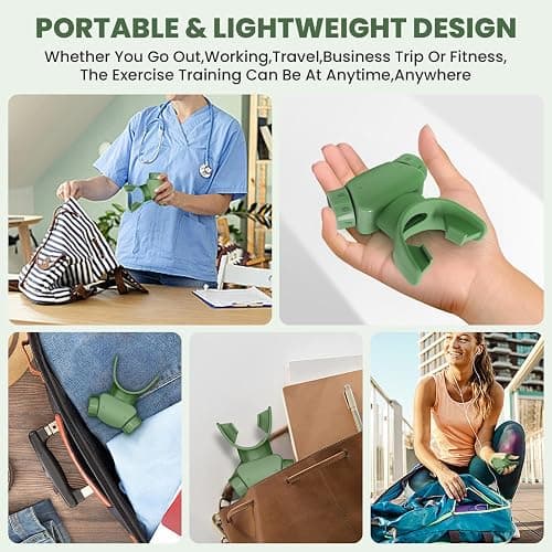 Breathing Trainer with Excellent Quality Silicone, Breathing Exercise Trainers Adjustable and Portable Easy to Clean for Daily,Fitness & Sport(Green) thumbnail 8