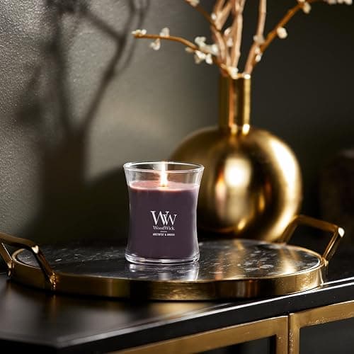 WoodWick Amethyst & Amber Scented Medium Hourglass Candle, Crackles as it Burns, Great for Gifting, 9.7oz thumbnail 2