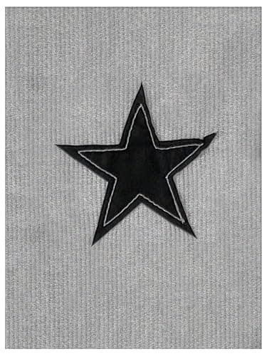 RoseSeek Girl's Star Patchwork Color Block Crop Tops Short Sleeve Crew Neck Ribbed T Shirts thumbnail 4