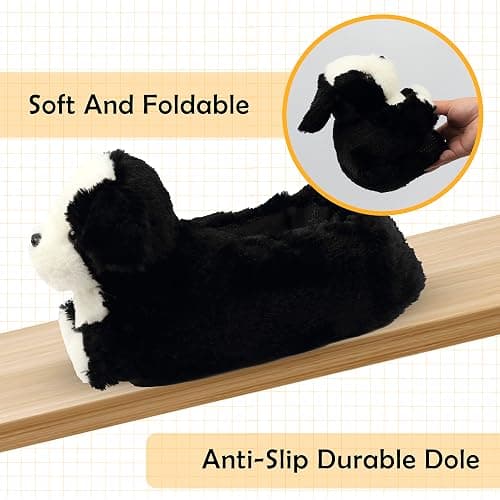 Aopuro Novelty Women Animal Slippers Cute Soft Plush House Shoes | Fluffy Warm Slippers Cartoon Gifts for Birthday Christmas thumbnail 4