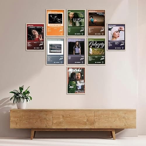 SDZHENSHA Mit ski Poster Album Cover Posters for Room Aesthetic Music Wall Art Girl and Boy Teens Dorm Decor Set of 9 8in x 12in Unframed thumbnail 6