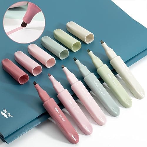 Mr. Pen- Aesthetic Bible Highlighters No Bleed Through, 6 pcs, Chisel Tip | Cute Highlighter for Journaling Supplies and School Accessories, Bible Highlighters and Pens No Bleed thumbnail 6