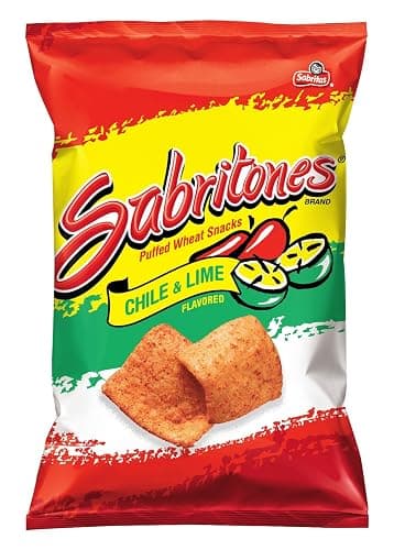 Sabritones Corn Chips, Lime, 2.125 Ounce (Pack of 15) - Image 1