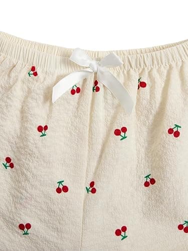 Verdusa Women's 2 Piece Pajama Sets Summer Pajamas Cute Pj Set Lounge Matching Pjs Button Shirt with Shorts thumbnail 8