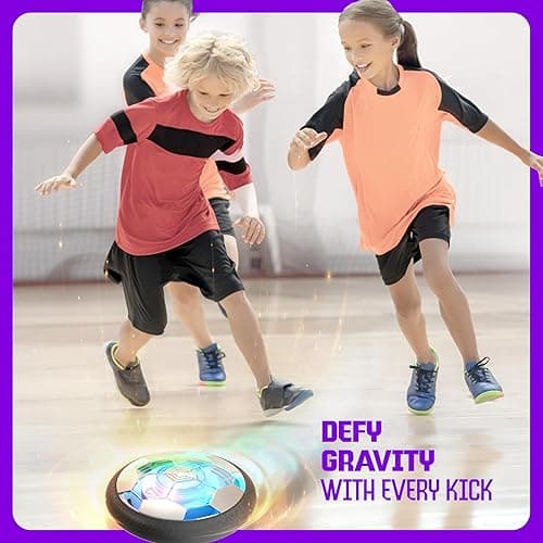 Hover Soccer Ball for Kids - Boy Birthday Gifts - Indoor Toy Games Gift for Boys Age 6, 7, 8, 9, 10, 11, 12 Year Old - Light-Up Toys Game for Kid - 6-8, 8-12 - Gift for 8 Year Olds (Single) - Single thumbnail 8