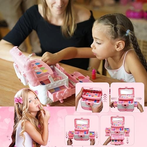 Kids Makeup Sets for Girls - Kids Makeup Sets for Girls 5-8, Maquillaje para Niñas, Play Make Up Kit, Best Toys for Little Girl,Princess Toddler Kid Stuff, Ages3456789 10 Year Old Girl Birthday Gifts thumbnail 5
