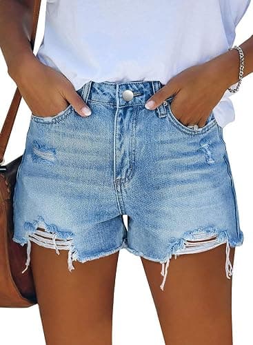 MODARANI Denim Shorts for Women Distressed Jean Shorts Ripped Summer Hot Short - Image 1