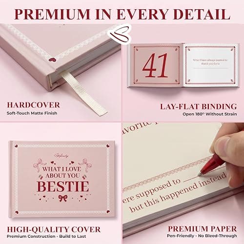 What I Love About You Bestie Gifts, Fill In The Blank Book For Best Friends | Customized Bestie Book, Friendship Gifts For Women Birthday, Personalized Christmas Gift for Best Friends thumbnail 8