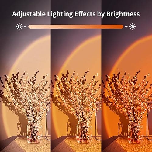 Neroupe Sunset Lamp Projector with APP & Button Control, 360 Degree Rotation Multiple Colors Changing LED Lamp Night Light, Sunset Light for Bedroom Decor/Party/Christmas Gifts/Tiktok Live/Room Decor thumbnail 3