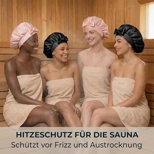 Seidenhaube zum Schlafen – Schlafhaube aus 100% Maulbeerseide, atmungsaktive und anpassbare Schlafmütze, Silk Bonnet, Haarhaube für die Nacht mit elastischem Band thumbnail 8