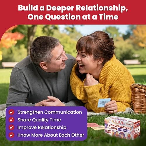 Prompta 600 Conversation Cards for Couples – Light, Medium, and Deep Get-to-Know-You Questions for Connecting With Your Partner - Date Night Topics for New or Married Couples - 2.5” x 1.75” Cards thumbnail 3