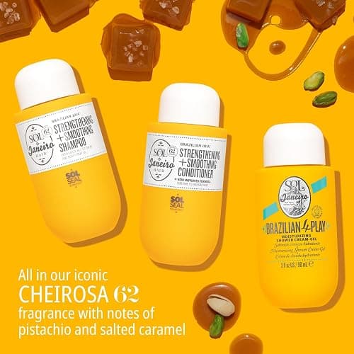 SOL DE JANEIRO Ultimate Shower Bundle | Travel Size Mini Brazilian Play Moisturizing Shower Cream Gel Body Wash + Brazilian Joia Damage Repairing Shampoo and Conditioner Set | Amazon Exclusive thumbnail 4