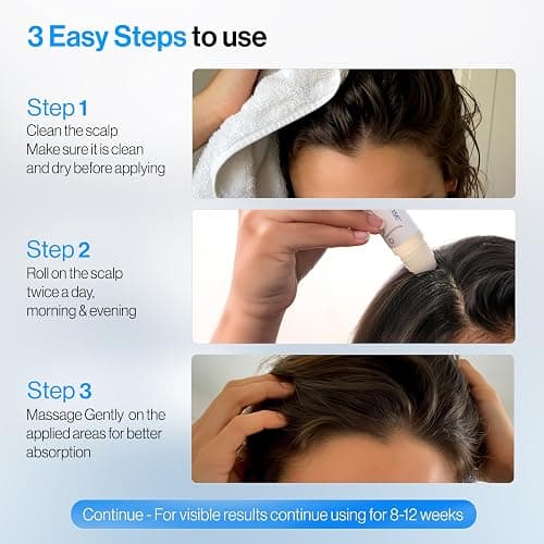 Be Bodywise Rosemary Hair Growth Serum Roll On 25 ml – 3% Rosemary, 3% Redensyl & 2% Anagain | DHT-Blocking Scalp Serum Boosts Oxygen Flow, Reduces Hair Fall | Paraben/Sulfate-Free | Women & Men thumbnail 5