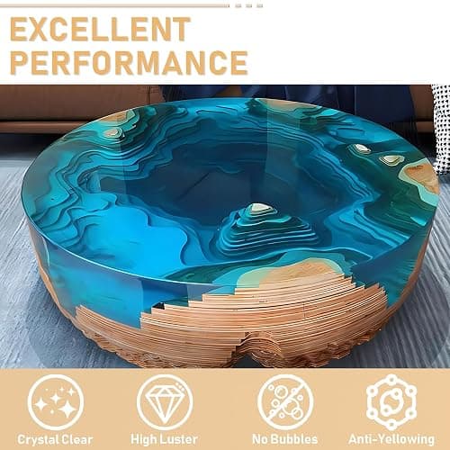 Puduo Epoxy Resin Kit 72OZ，Newly Formulated Crystal Clear Epoxy Resin，Strong, Bubble-Free, Anti-Yellowing Art Resin That，Suitable for Casting, DIY, Molds, Jewelry, Easy to Mix 1:1 Ratio thumbnail 4