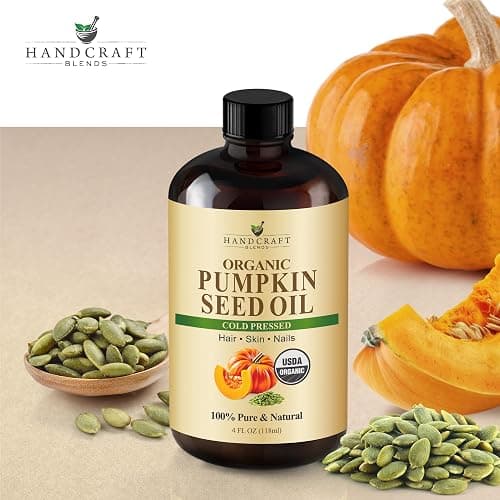 Handcraft Blends Cold-Pressed Organic Pumpkin Seed Oil in Glass Bottle - 4 Fl Oz - 100% Pure and Natural - Premium Grade Carrier Oil for Hair, Skin, Nails - Ayurvedic Skin Care thumbnail 3
