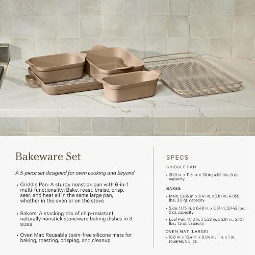 Our Place 15-Piece Titanium Pro Cookware & Bakeware Set | Tri-Ply Titanium & Stainless Steel Nonstick Fry Pans & Pots | Ceramic Nonstick Bakers & Griddle Pan | Non-toxic, PFAS-Free | Blue Salt thumbnail 6