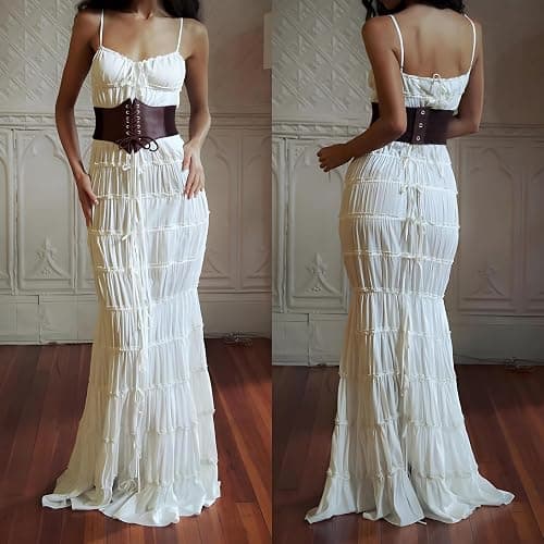 HHCSVJHS Ladies' lace waistband, tight corset, elastic, medieval court waistband, suitable for Halloween dress up thumbnail 2