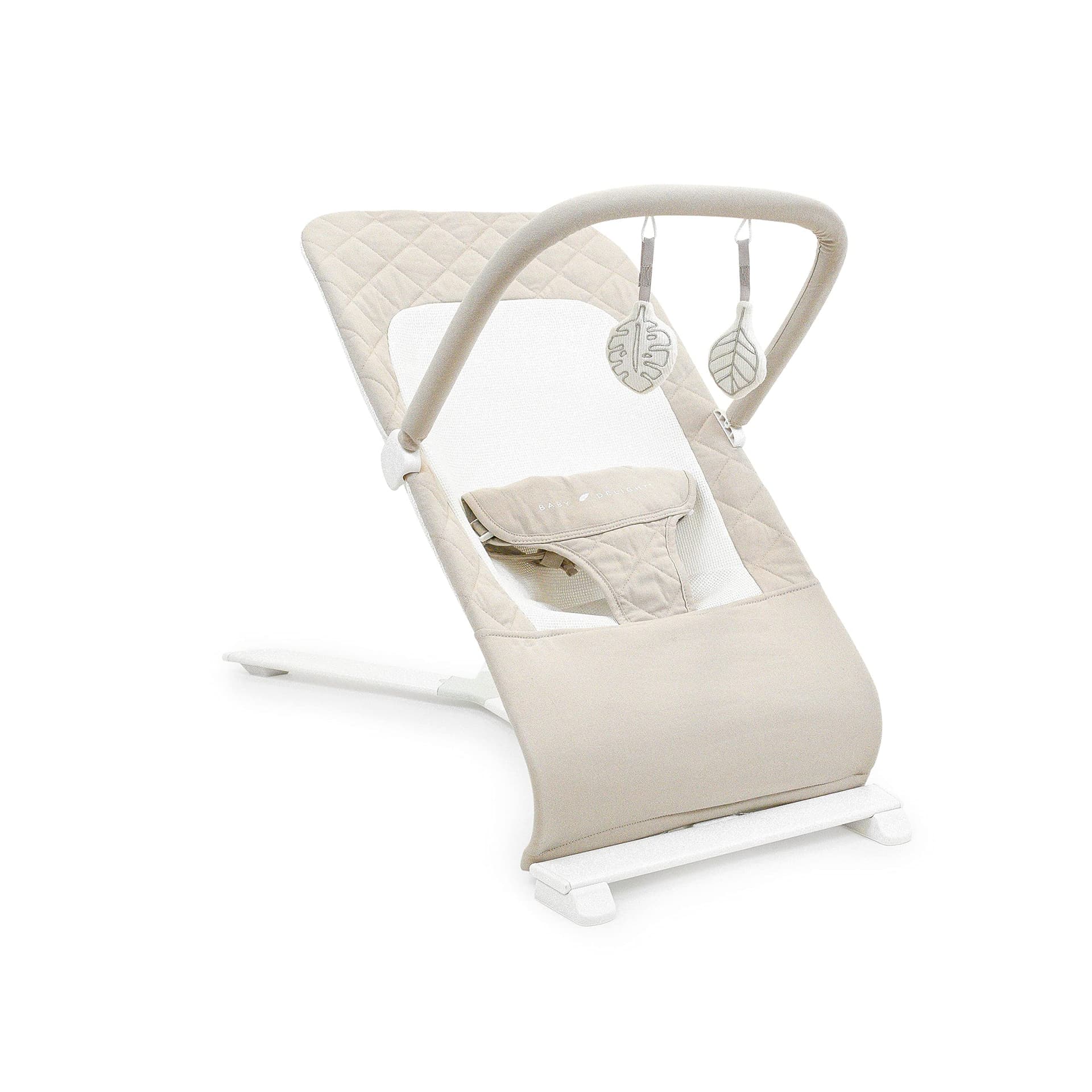 Baby Delight Alpine Deluxe Portable Bouncer, Infant, 0-6 Months, 100% GOTS Certified Cotton Fabrics, Organic Oat - Organic Oat - Bouncer thumbnail 7