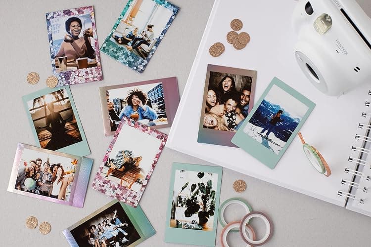 instax Limited edition 3 pack Deco mini film Bundle, Confetti, SKY Blue, Mermaid Borders, pack contains 3 x 10 shot film catridges thumbnail 7
