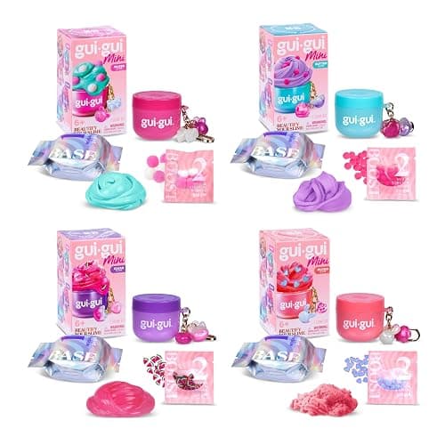 GUI GUI Mini Bundle Pack Slime Kit, Scented Slime for Kids 6+ | 4 collectible minis with gloss, butter, fluffy cloud slime, and clear textures plus charm clips, birthday gifts for girls 6+ thumbnail 7