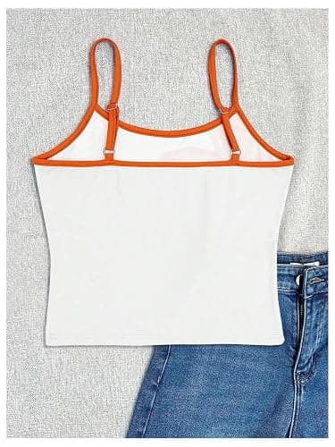 SOLY HUX Women's Y2k Floral Camisole Tops Spaghetti Strap Scoop Neck Slim Fitted Summer Top thumbnail 3
