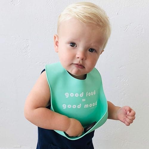 Simka Rose Silicone Bibs for Babies & Toddlers Soft Silicone Baby Bib for Girls&Boys Adjustable Silicone Baby Bibs with Pouch thumbnail 6