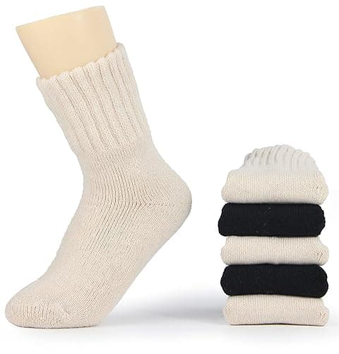 BomKinta Boot Socks for Women Winter Solid Thick Warm Socks Cozy Crew Socks Christmas Gift thumbnail 2