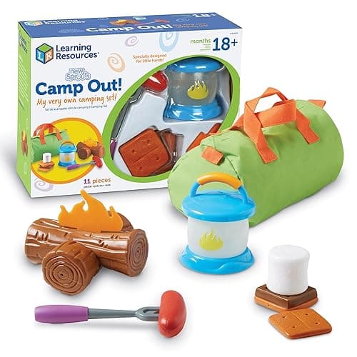 Learning Resources New Sprouts Camp Out! My Very Own Camping Set - 11 Pieces, Ages 18+ Months, Toddler Outdoor Toys, Prentend and Play, Gift for Birthday - Image 1