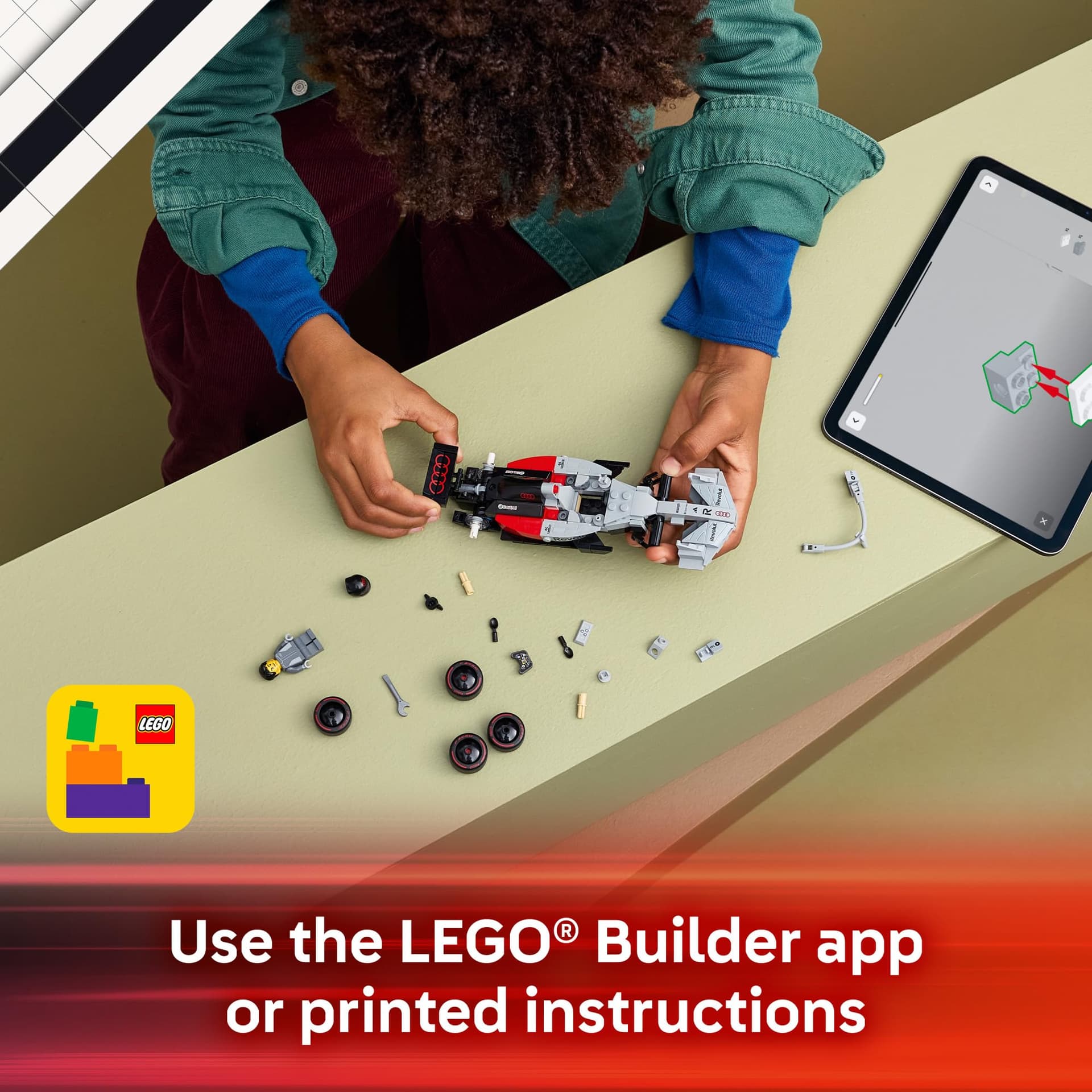 LEGO Speed Champions Carro de Corrida Audi Revolut F1® Team R26 77259 thumbnail 6