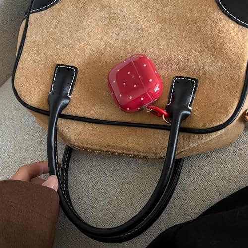 for AirPods Pro 3 Case (2025) with Lock,Cute Retro Red Polka Dot Pattern Vintage Trendy Christmas Protective Girly Cover for Airpod Pro 3 Genetation thumbnail 5