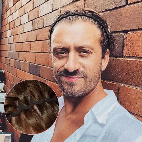 4 Pcs Elastic Non Slip Wavy Tooth Comb Headband for Women, Men & Girls - Zigzag Plastic Headband (Black, Brown) thumbnail 6