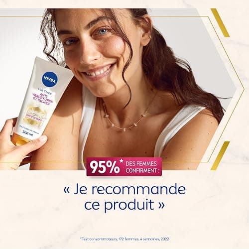 NIVEA Luminous630® Lait Corps Anti Vergetures et Taches (1 x 200 ml), soin corps anti tache hydratant 48h réducteur de vergetures, soin femme pour tous types de peaux thumbnail 6