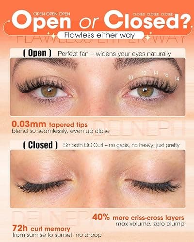 Wispy Lash Clusters Natural Fluffy Eyelash Clusters C Curl | Cluster Eyelash Extensions Short 10-16mm Individual Lashes Spider Breeze Lash Extensions by Delyneph thumbnail 5