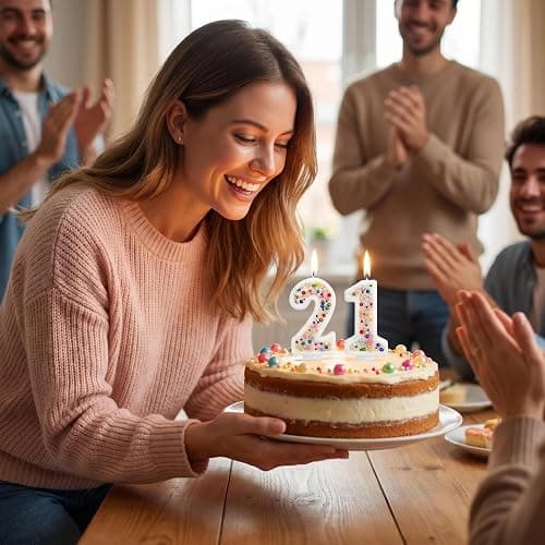 Birthday Candles, Pearl Sequin Number Candle Party Supplies (Number-22) thumbnail 2